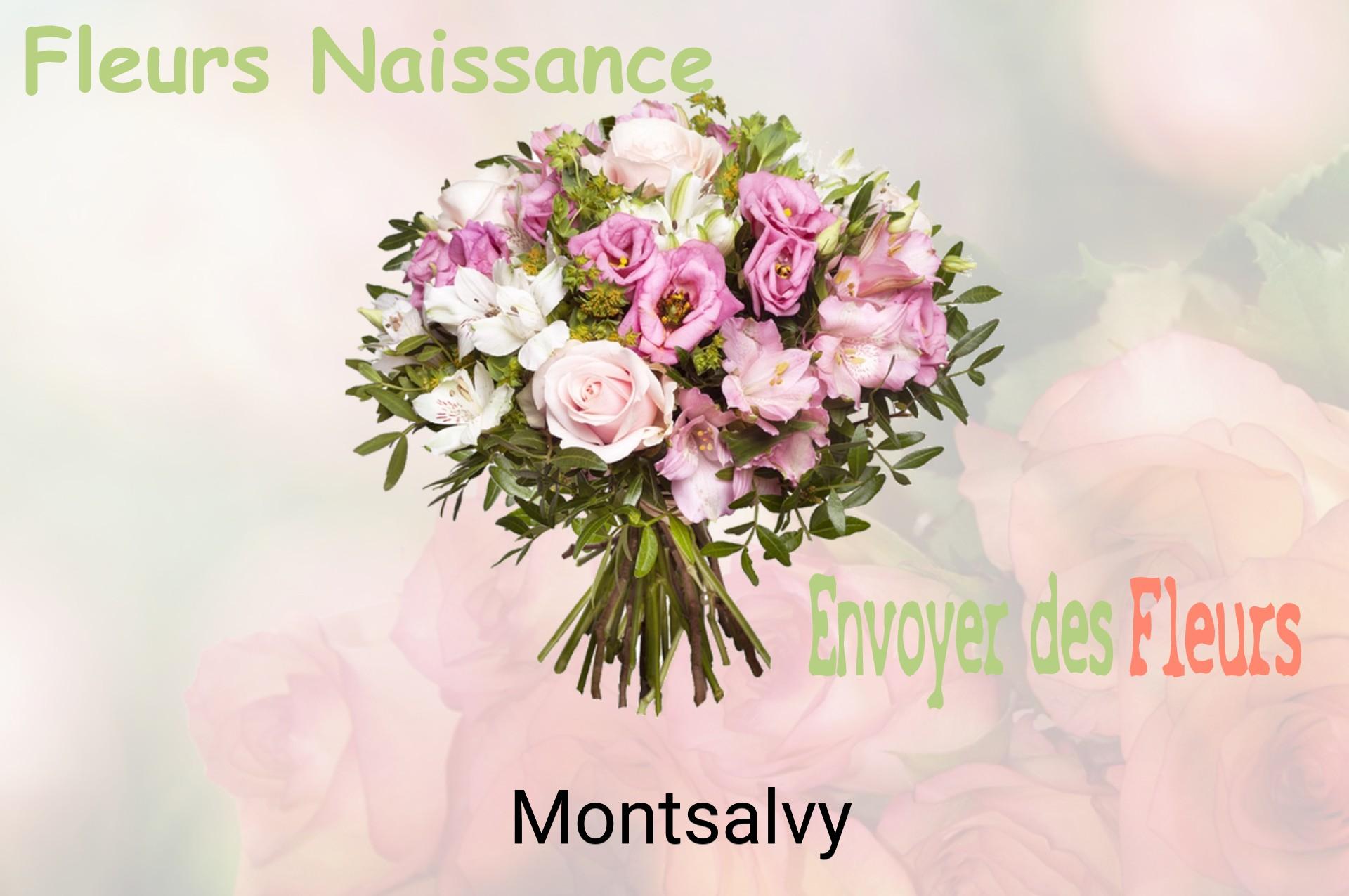 Bouquet de fleurs de naissance livré à Montsalvy
