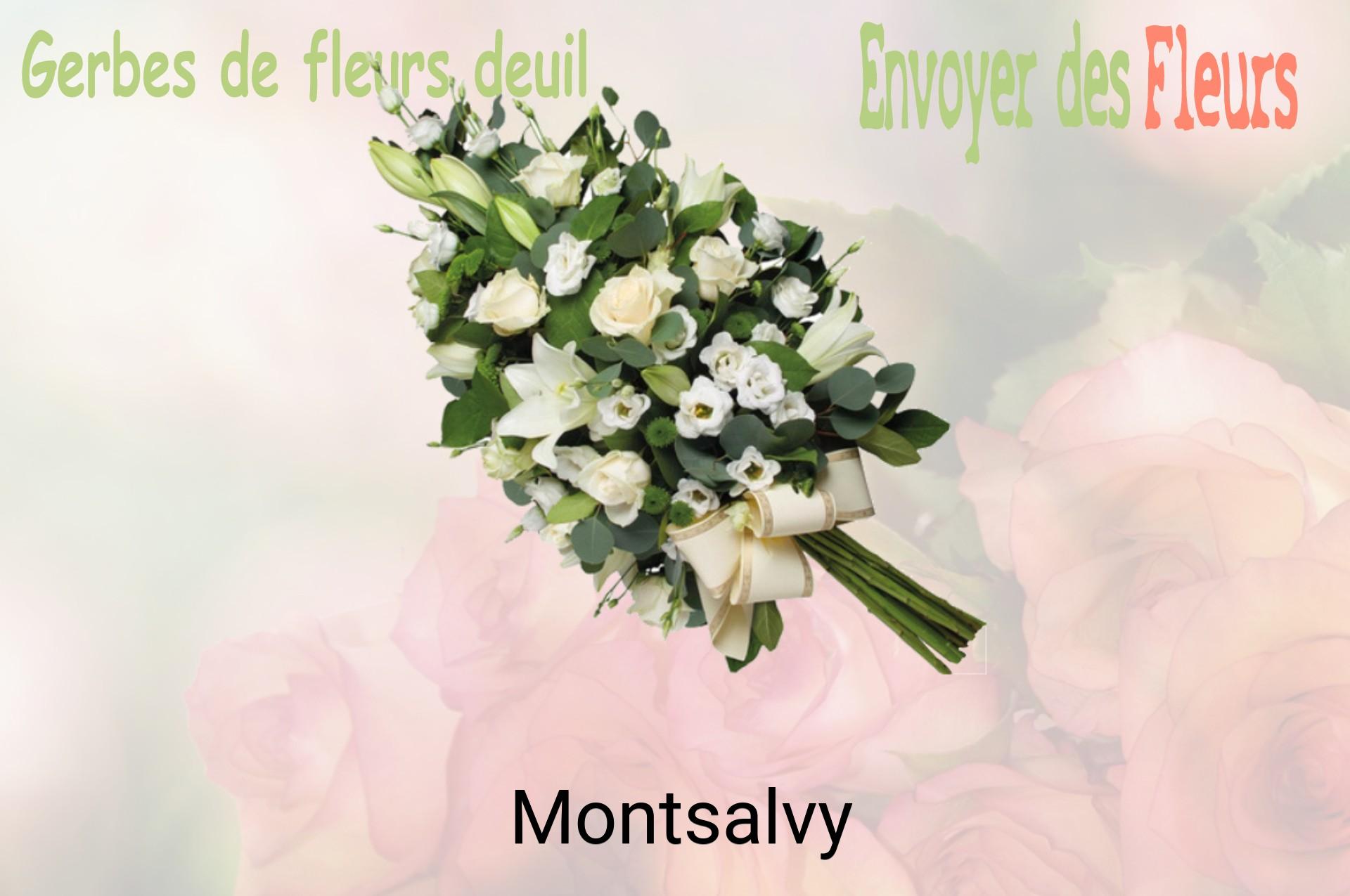 Gerbe de fleurs de deuil livrée à Montsalvy